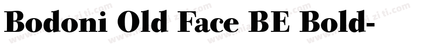 Bodoni Old Face BE Bold字体转换